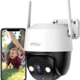 Imou Cruiser 3K(5MP) Telecamera di Sorveglianza da Esterno WiFi a 360° Impermeabile IP66 Visione Notturna a Colori 30M, Rilevamento Umano