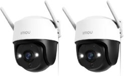 Imou Cruiser 3K(5MP) Set di 2 Telecamere di Sorveglianza da Esterno WiFi a 360° Impermeabili IP66 Visione Notturna a Colori 30M, Rilevamento Umano
