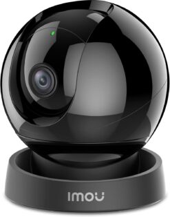 Imou Rex 3D 4K (8MP) Telecamera di Sorveglianza WiFi da Interno 360° - Rilevamento IA Umani/Animali, Tracciamento Intelligente BabyPhone Audio Bidirezionale Nera