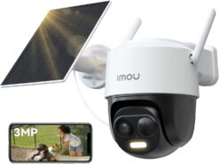 Imou 3K Telecamera di Sorveglianza WiFi da Esterno Wireless Solare con Batteria 5000mAh | 360° PTZ Ultra HD Visione Notturna a Colori 20m