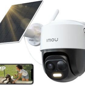 Imou 2K Telecamera di Sorveglianza WiFi da Esterno Wireless Solare con Batteria 5000mAh | 360° PTZ Visione Notturna a Colori 20m